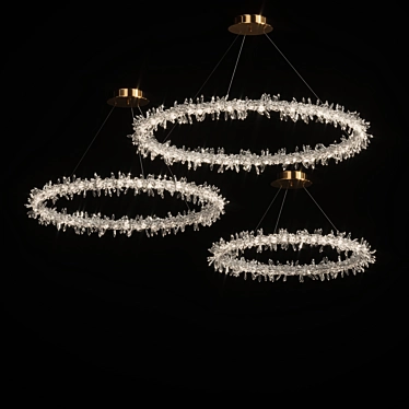 Glamorous Crystal Ring Chandelier 3D model image 1 