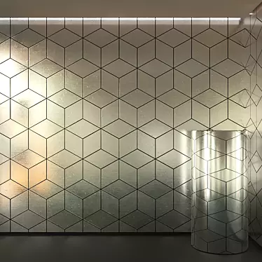 Seamless Metal Panel: Reflective, Textured & Eye-Catching 3D model image 1 