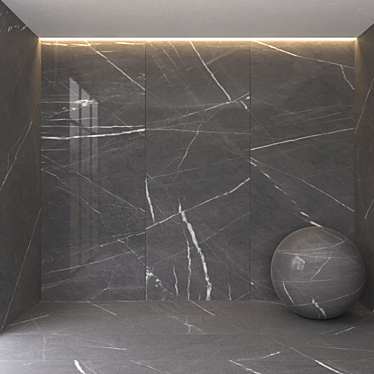 Graphite Marble Tiles - Modern Floor Design 3D model image 1 