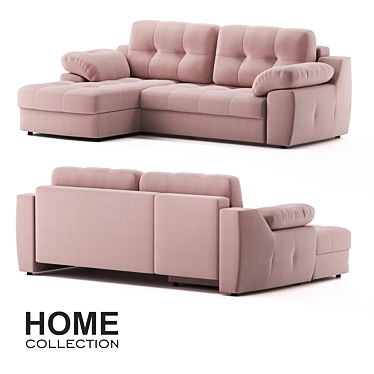 Naice 07 Pink Skai Canape: 174x264x99 cm 3D model image 1 