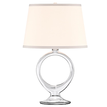 Crystal Radiance: Olivia Silk Table Lamp 3D model image 1 