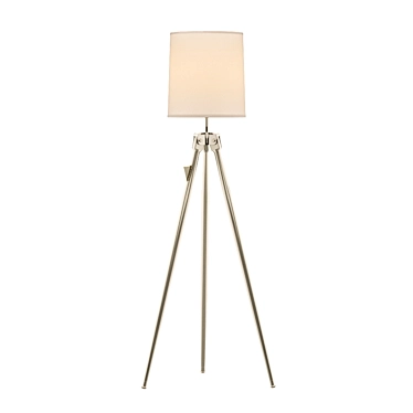 Sophisticated Surveyor Silver Floor Lamp 3D model image 1 