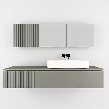 Sleek and Stylish Modern Bathroom Furniture 3D model image 1 