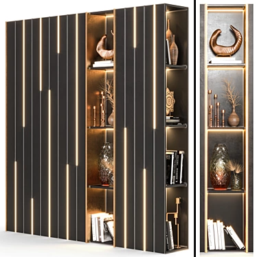 Elegant Wardrobe 3D Model 3D model image 1 