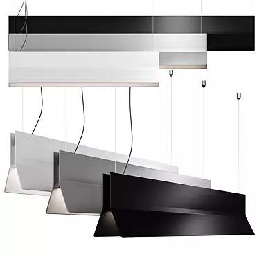 Exporlux ASA SU: Sleek Pendant Light with Diffused Illumination 3D model image 1 