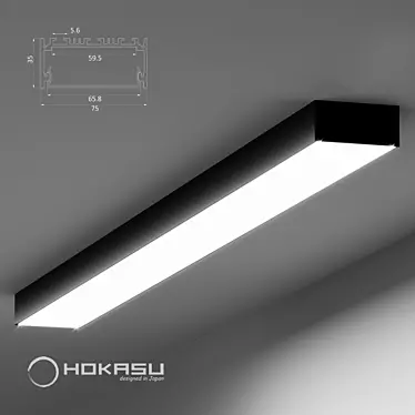 Linear Lamp Hokasu 75/35 Black (surface-Mounted)