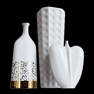 Elegant Vases Set for Home 3D model image 1 