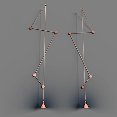 Modern String Pendant Light 3D model image 1 