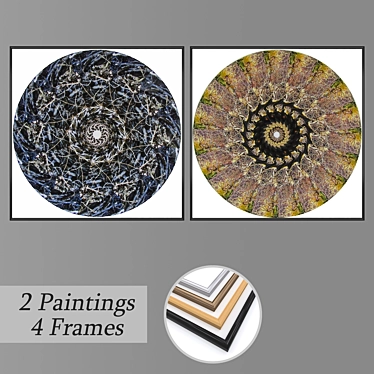 Elegant Wall Art Set No. 2166 3D model image 1 