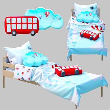 SNIGLAR Children's Bed Set 3D model image 1 