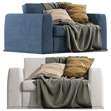 Title: Velvet Andy Armchair: Comfort Meets Elegance 3D model image 1 