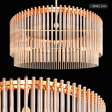 Luxury Crystal Chandelier: Royalton by Romatti 3D model image 1 