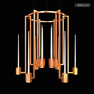 Elegant Chandelier Glimma: Embrace Radiance 3D model image 1 