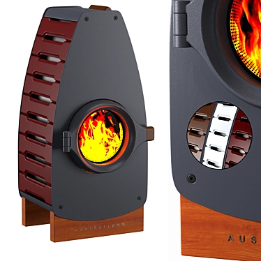 Austroflamm Bobby: Oval Fireplace for Home, Bar, or Restaurant 3D model image 1 