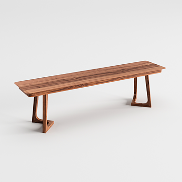 Elegant CRESS Bench - Scandinavian Style 3D model image 1 