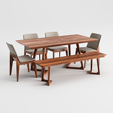 Elegant CRESS Dining Table 3D model image 1 