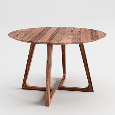 Scandinavian Cress Round Dining Table 3D model image 1 