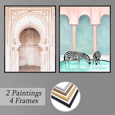 Modern Wall Art Set with Multiple Frame Options 3D model image 1 