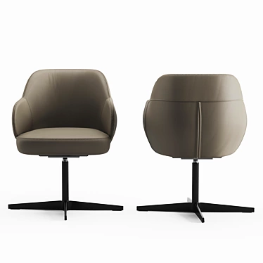 Elegant Cattelan Italia Armchair 3D model image 1 