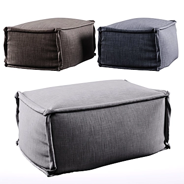 Luxurious Le Noir Soft Pouf 3D model image 1 