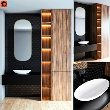 Vitra Bathroom Furniture Set 3D model image 1 