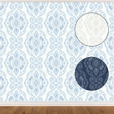 Seamless Wallpaper Set - 3 Colors 3D model image 1 