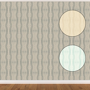 Title: Seamless Wallpaper Set (3 Colors) 3D model image 1 