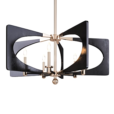 Elegant Alscar Chandelier: Modern Chic Illumination 3D model image 1 