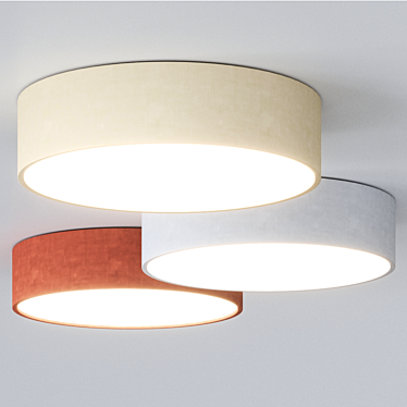 Elegant Vivien LED Fabric Ceiling Lamp 3D model image 1 