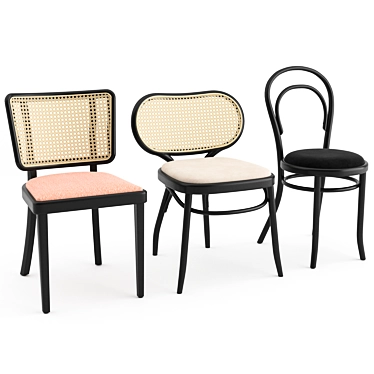 GTV Design 3-Chair Set 3D model image 1 