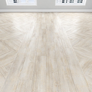 Premium Parquet Oak: Herringbone, Linear, Chevron 3D model image 1 