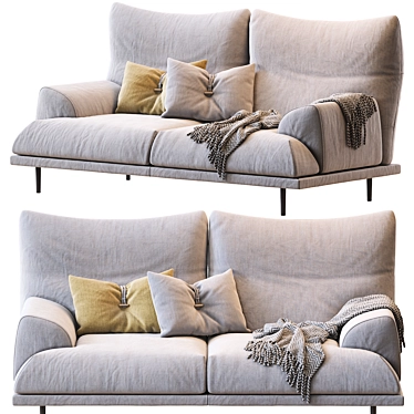 Cozy Wolf Sofa: Bring Comfort Home 3D model image 1 