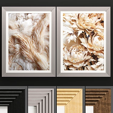 Premium Art Frame Set 3D model image 1 