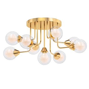 Elegant Divinare Dallas Ceiling Chandelier 3D model image 1 