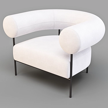 Sleek Comfort: Williams Armchair 3D model image 1 