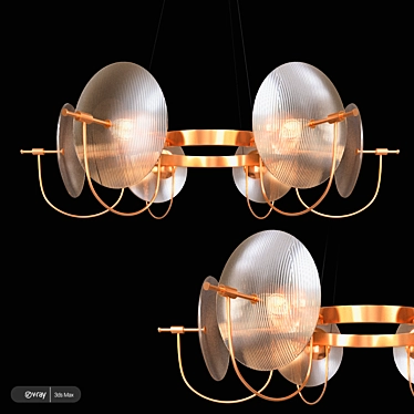 Allied Chandelier: Elegant Lighting Masterpiece 3D model image 1 