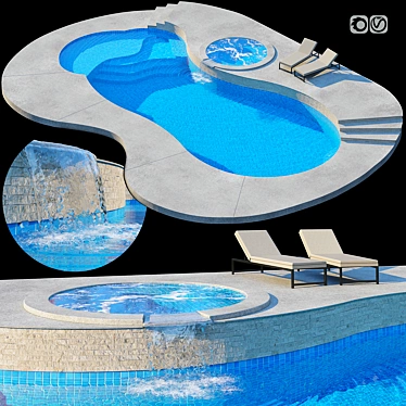 Realistic 3D Pool Model 3D model image 1 