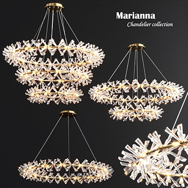 Elegant Lighting: Marianna Chandelier Collection 3D model image 1 