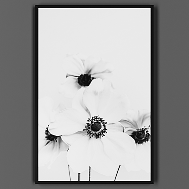 Elegant Black Picture Frame 3D model image 1 