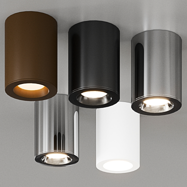 Sleek Kos Chrome Pendant Light 3D model image 1 