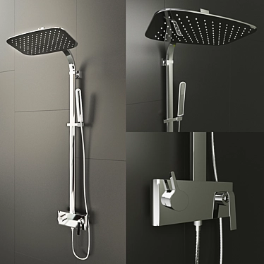 DEVIT Katarina 37520148 Rainfall Shower Combo 3D model image 1 