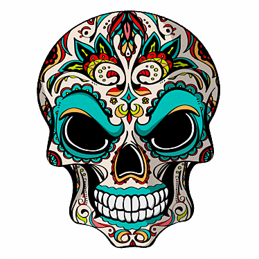 Skull Floral Carpet: Tattoo Salon 3D model image 1 