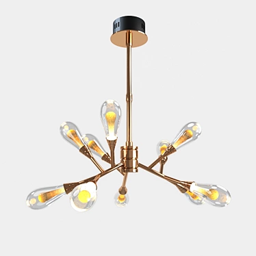 Fial 44.8927 - Modern Brass Pendant Light 3D model image 1 