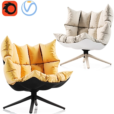 B&B Italia HUSK Designer Armchair 3D model image 1 