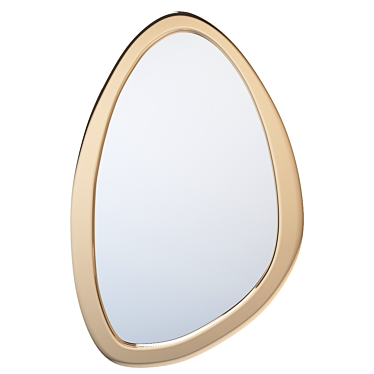 Ravishing Brass Mirror for Stylish Décor 3D model image 1 