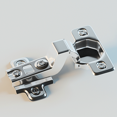 Smooth Motion Furniture Hinge 3D model image 1 