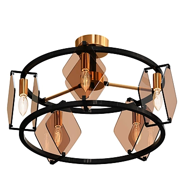 Aragon Eurosvet Black Ceiling Chandelier 3D model image 1 
