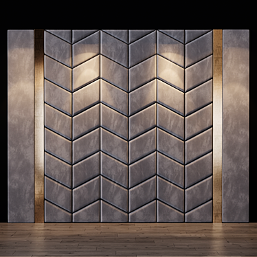 Title: Elegant Wall Panel Set 3D model image 1 