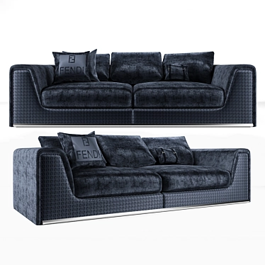 Luxurious Fendi Casa Sofa: Unrivalled Elegance 3D model image 1 