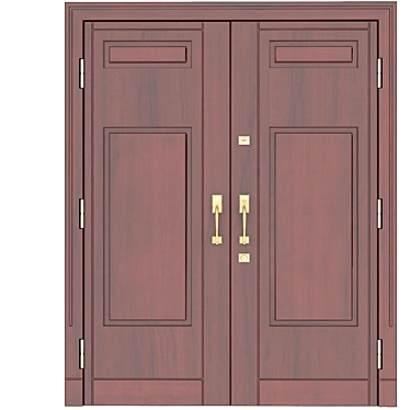 Double-Leaf Entry Door 3D model image 1 